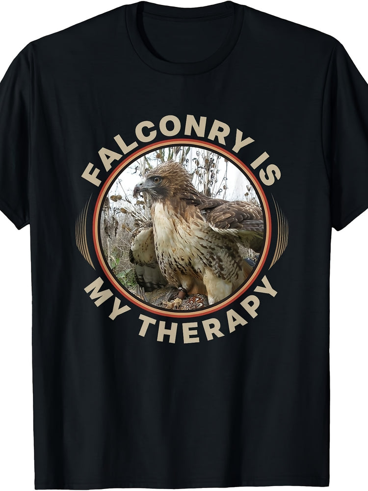 Fun Red-Tailed Hawk Falconry Shirt for Falconers in Therapy T-Shirt