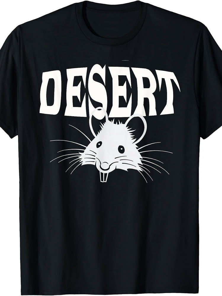 Men's & Women's Retro Desert Rat Graphic T-Shirt - Funny Desert Crawl Suitable for Outdoor Adventures, Round Neck Casual Tee, Machine Washable - Fit for, Camping & Casual Attire